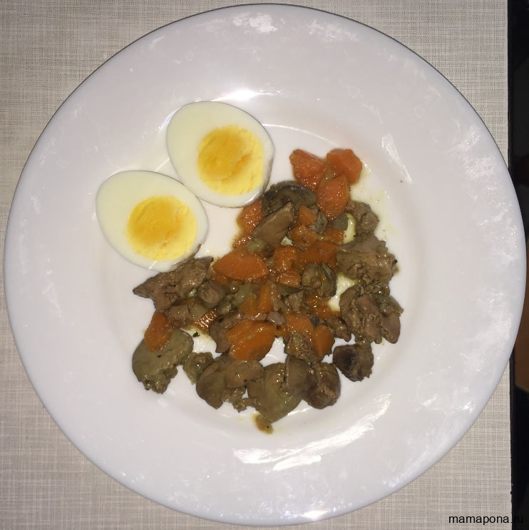 Куриная печенка с белым сладким перцем